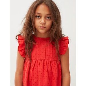 OEUF RUFFLE SWISS DOT DRESS